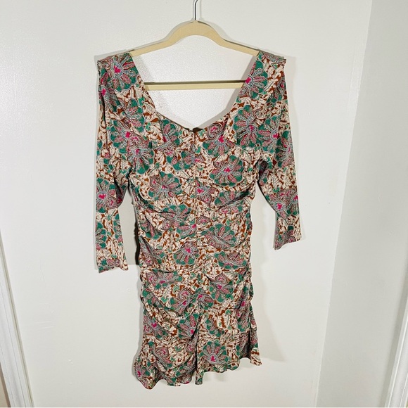 Veronica Beard Lozano Floral Silk Crepe Mini Dress - Picture 9 of 9